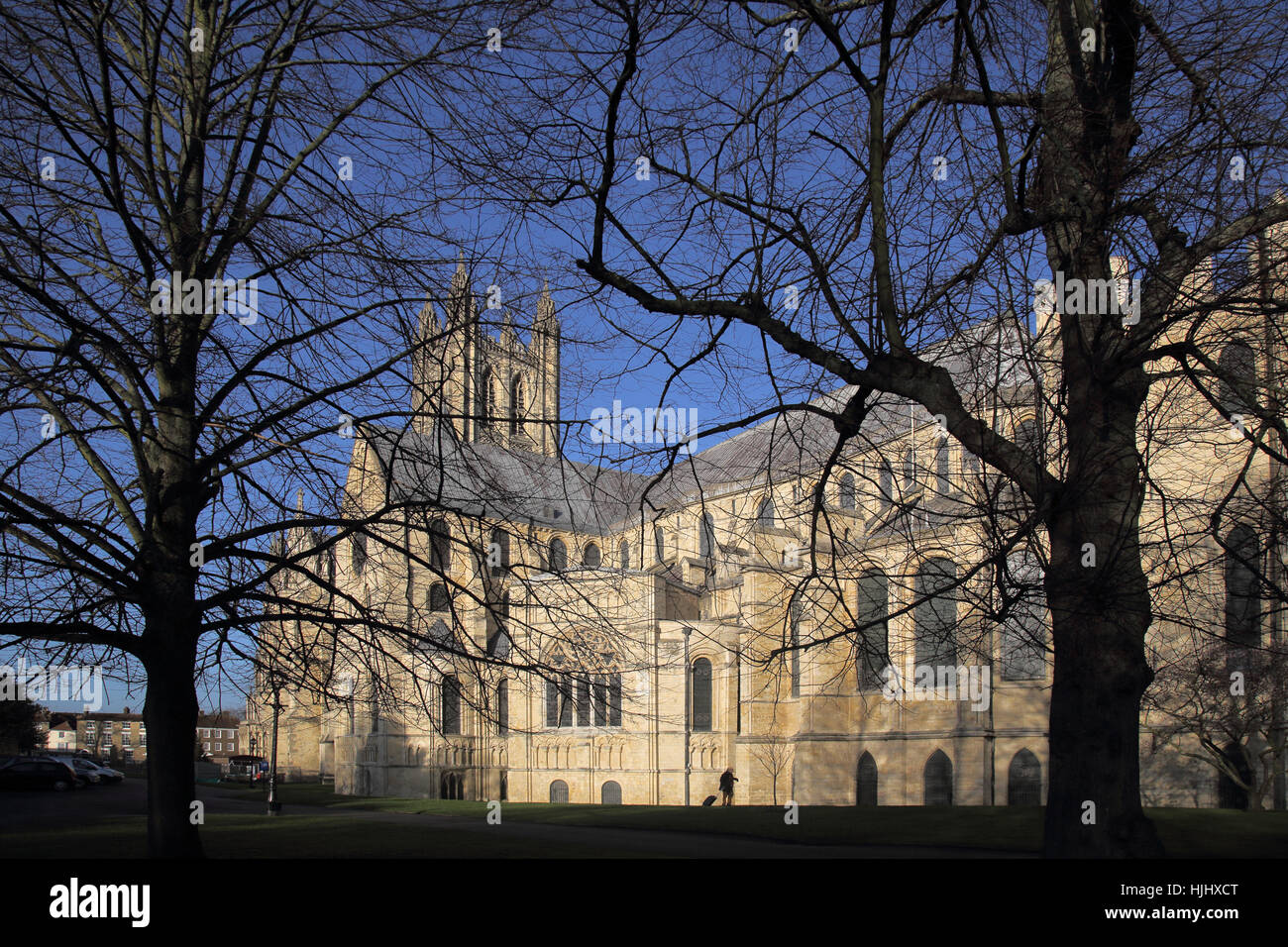die Außenseite der Kathedrale von Canterbury Kent Stockfoto
