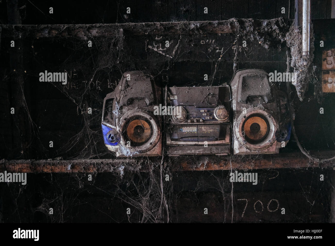 Alten gebrochen Radio Stockfoto