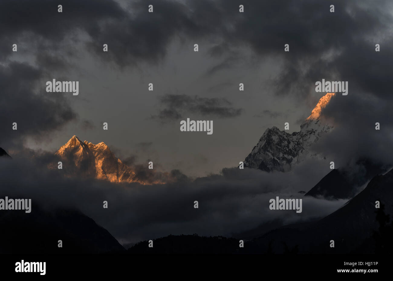 Nepal, Himalaya, Khumbu, Everest Ama Dablam Stockfoto