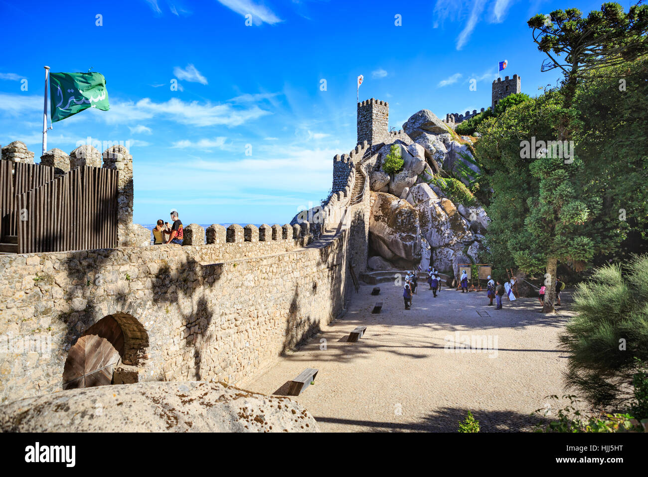 SINTRA, PORTUGAL - ca. Oktober 2016: Das Castelo Dos Mouros alias The Burg der Mauren in Sintra, Portugal Stockfoto