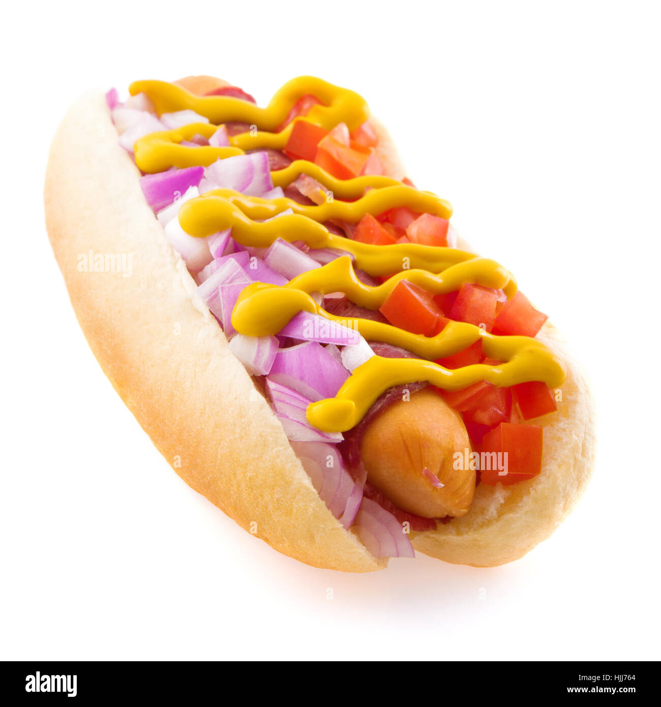 schließen, Lebensmittel, Nahrungsmittel, Brot, Kultur, isoliert, Closeup, amerikanisch, heiß, Hund Stockfoto