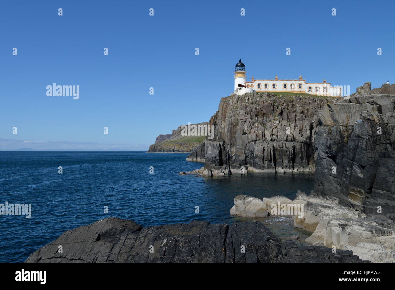 Landschaftlich Point Lighthouse, Isle Of Skye Stockfoto