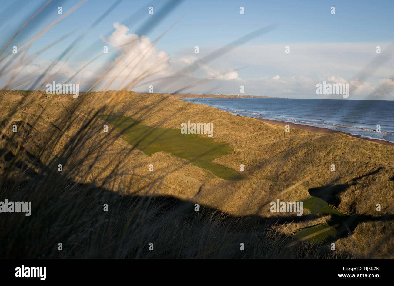 Der amerikanische Präsident Donald Trump "Trump International Golf Links Scotland", in Balmedie, Schottland. Stockfoto