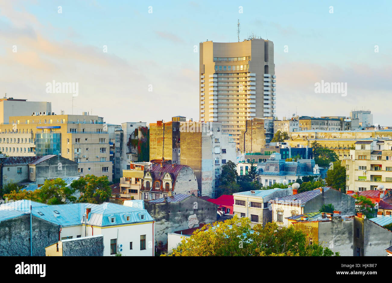 Ansicht der Innenstadt von Bukarest. Rumänien Stockfoto