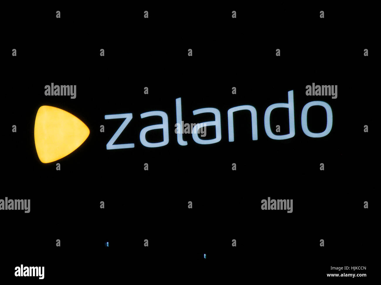 Das Logo der Marke "Zalando", Berlin. Stockfoto