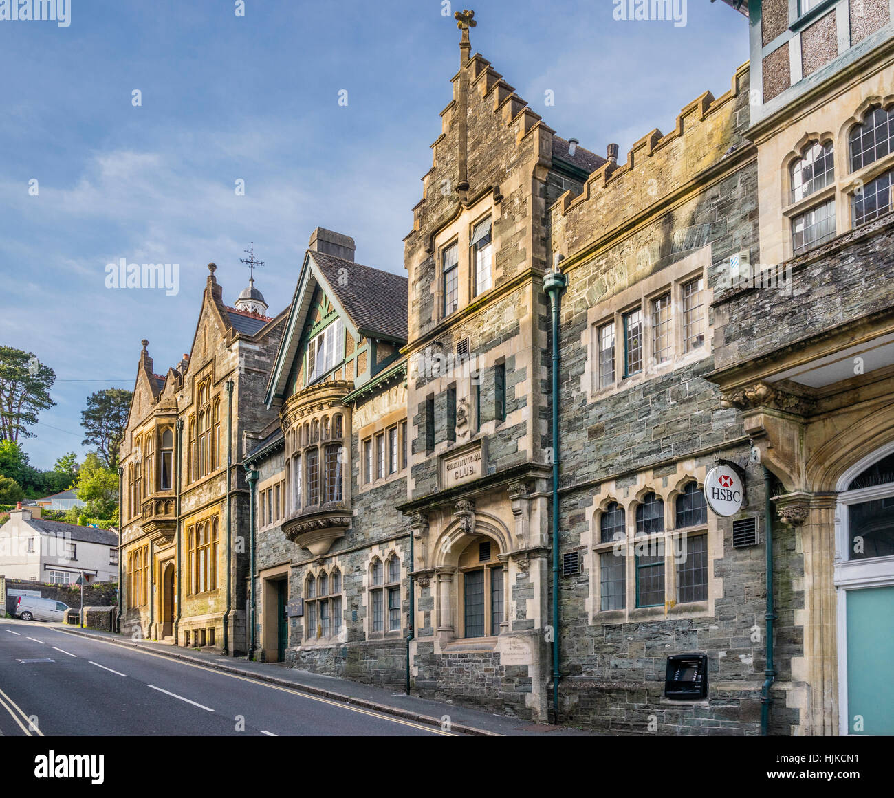 Großbritannien, Südwest-England, West Devon, Tavistock, konstitutionelle Club Gebäude in der Drake-Straße Stockfoto