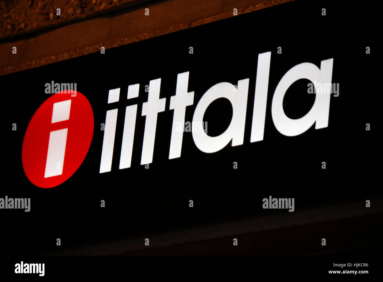 Das Logo der Marke "Iittala", Berlin. Stockfoto