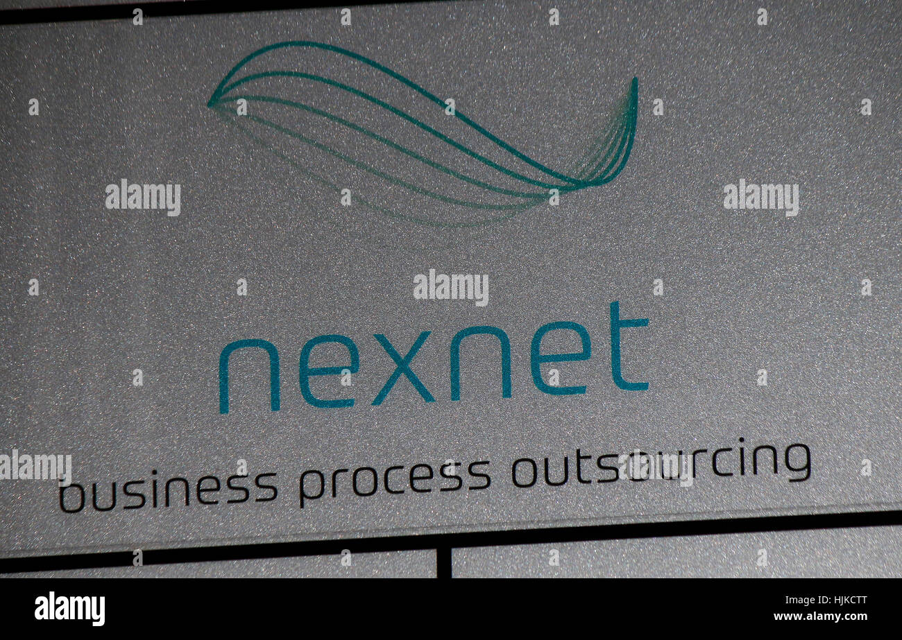 Das Logo der Marke "Nexnet", Berlin. Stockfoto
