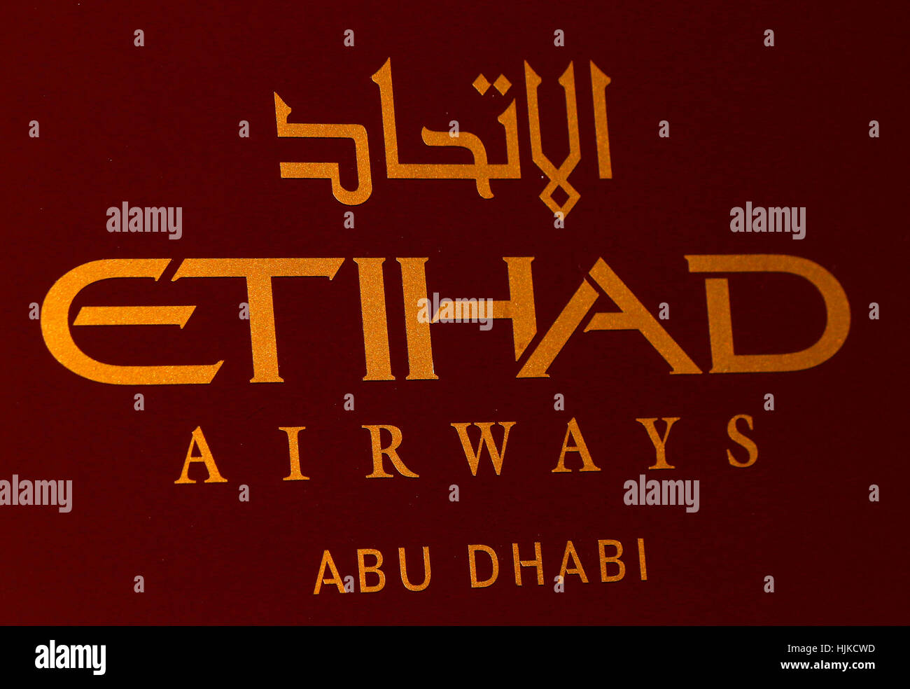 Das Logo der Marke "Ethiad Airways", Berlin. Stockfoto