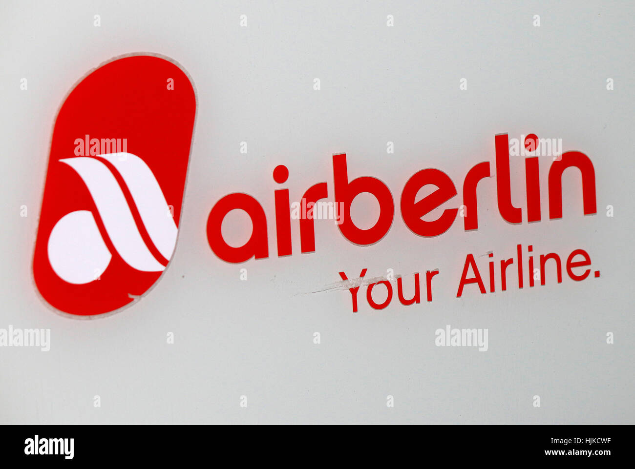 Das Logo der Marke "Airberlin", Berlin. Stockfoto