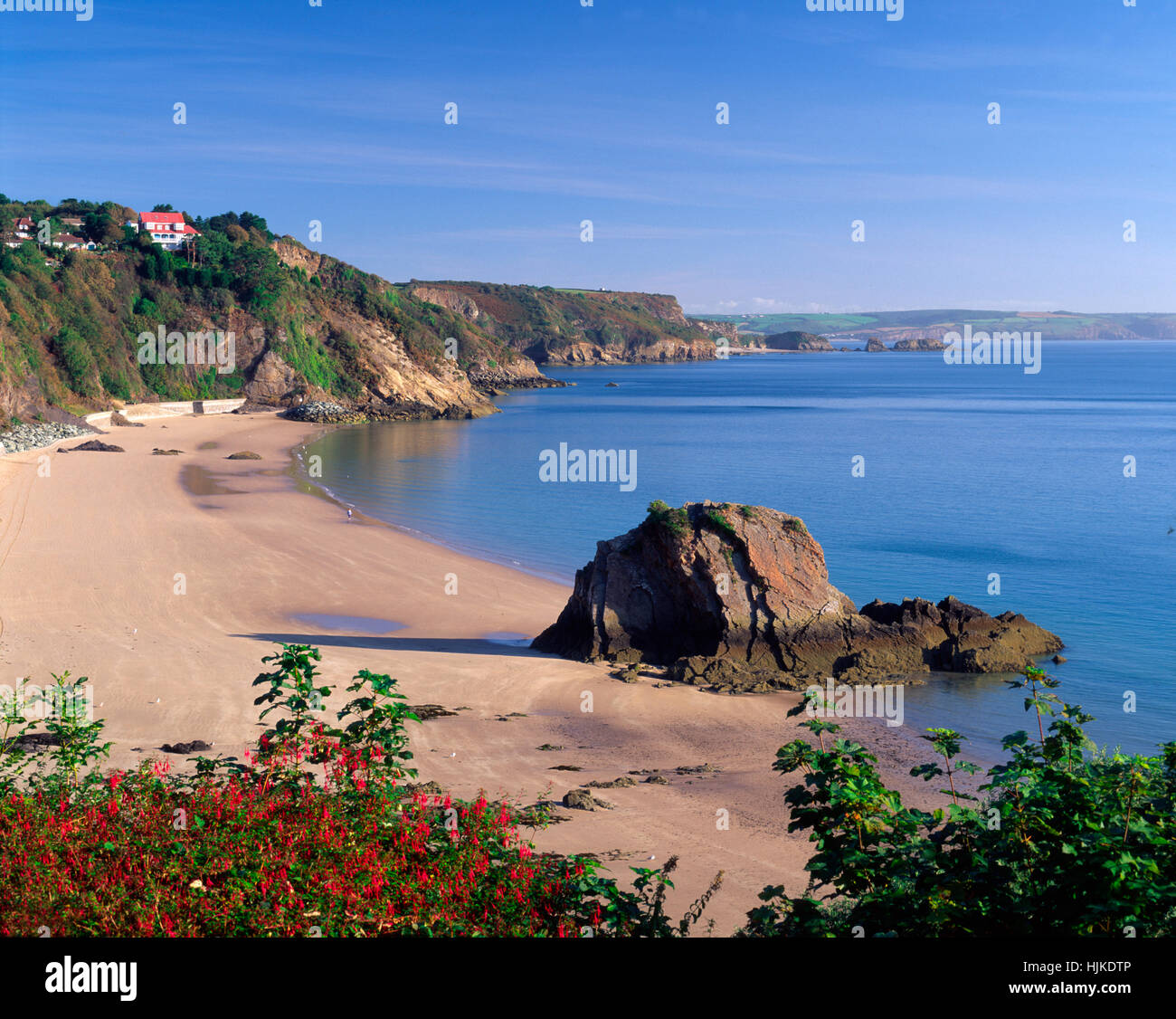 Nordstrand, Tenby, Pembrokeshire, Süd-Wales, UK Stockfoto