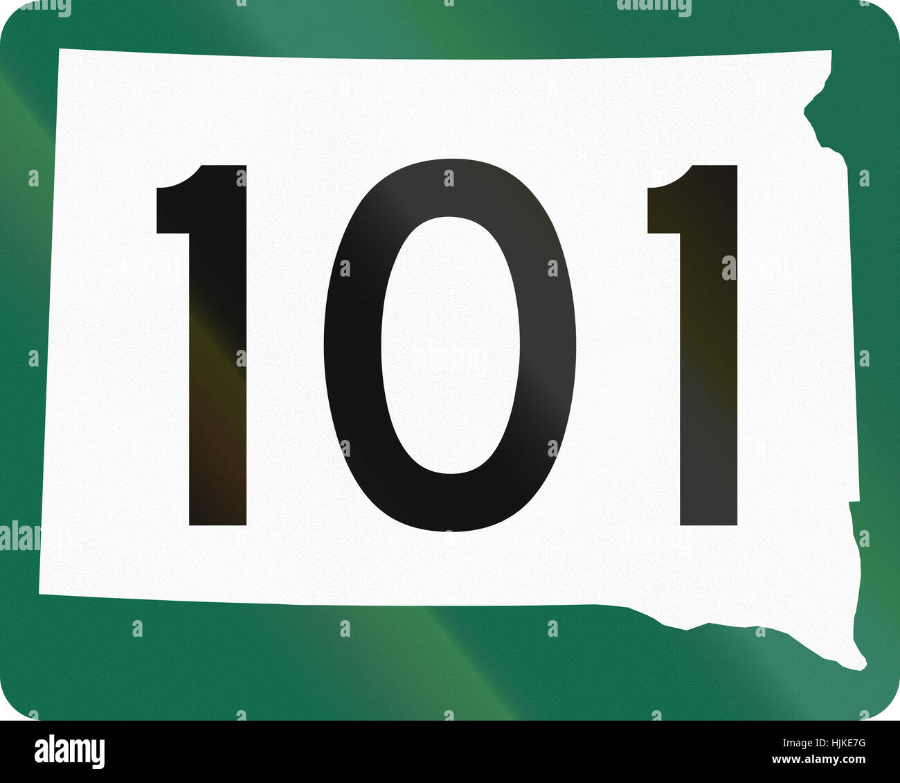 South Dakota Highway Route Schild in den USA eingesetzt. Stockfoto