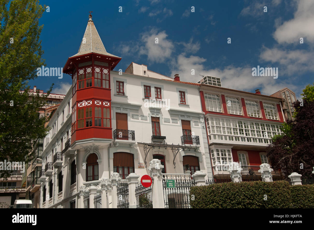 "Casa Anton" modernistischen Gebäude, Ferrol, Provinz La Coruña, Galizien, Spanien, Europa Stockfoto
