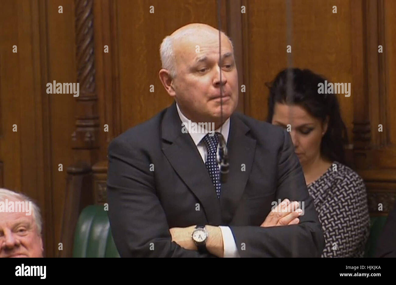 Konservative MP Iain Duncan Smith spricht im House Of Commons, London, nach der Niederlage der Regierung in einem historischen gerichtlichen Auseinandersetzungen über austritt. Stockfoto