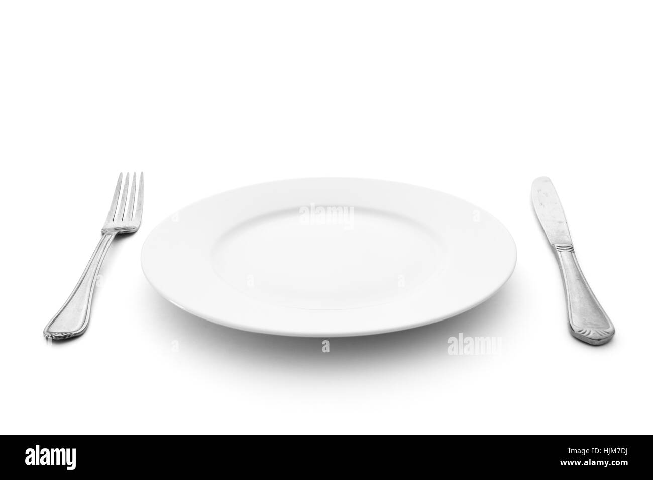 Restaurant, isoliert, Teller, Gabel, Essen, Gericht, Essen, Abendessen, Abendessen, Satz, Arm, Stockfoto