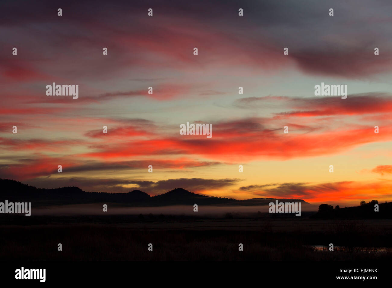 Sunrise, Crook County, Oregon Stockfoto