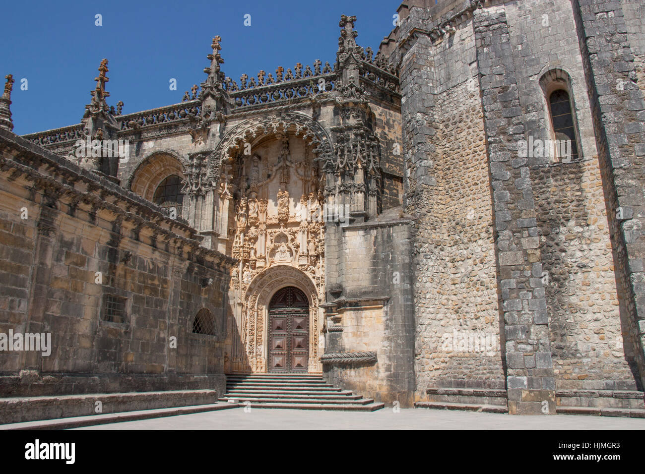 Eingang, Convento de Cristo, UNESCO-Weltkulturerbe, Tomar, Portugal Stockfoto