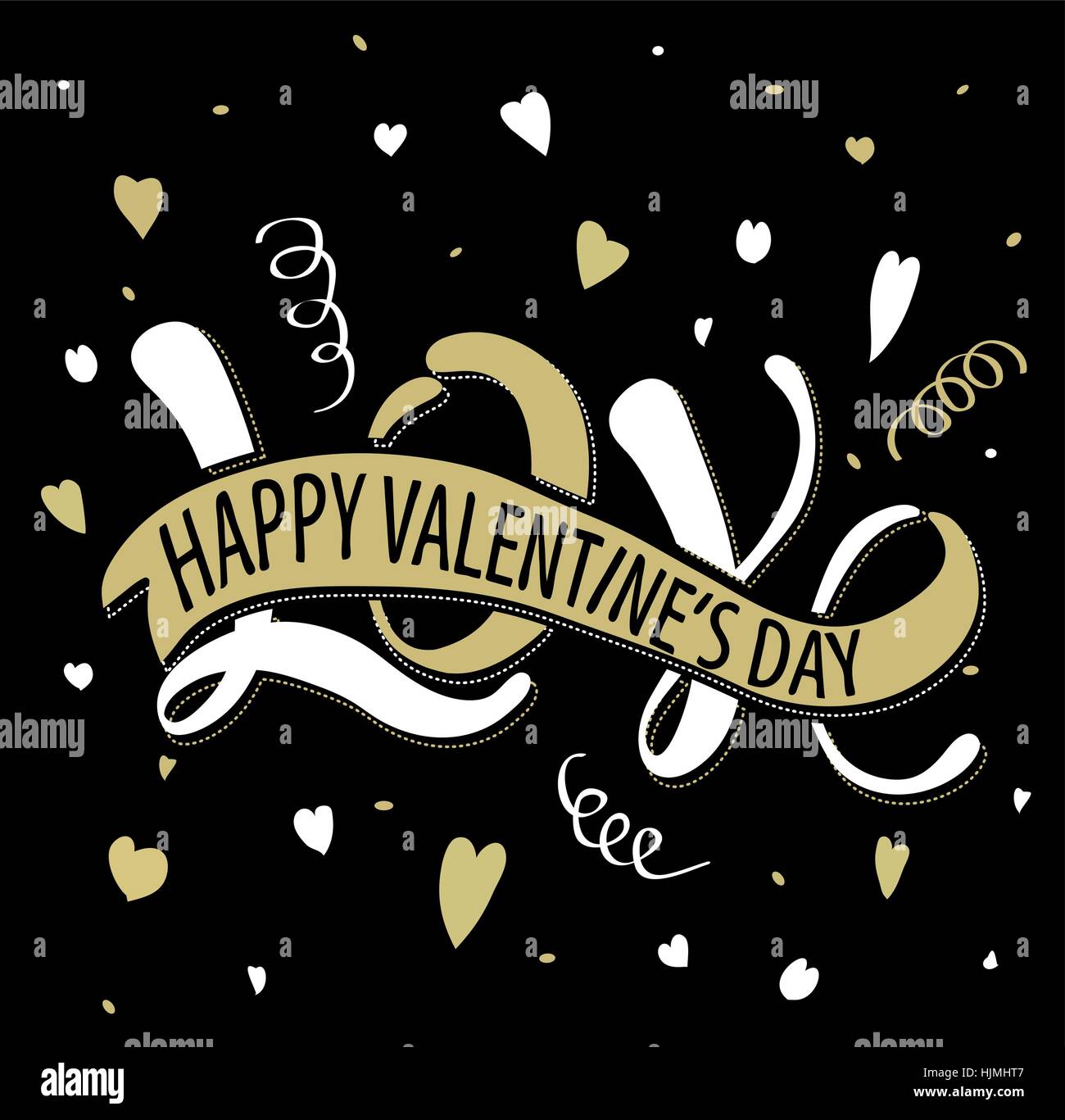 Vektor-Illustration der Liebe - Valentinstag, romantisches handschriftliche Inschrift für Poster, Valentinstag-Karte Stock Vektor