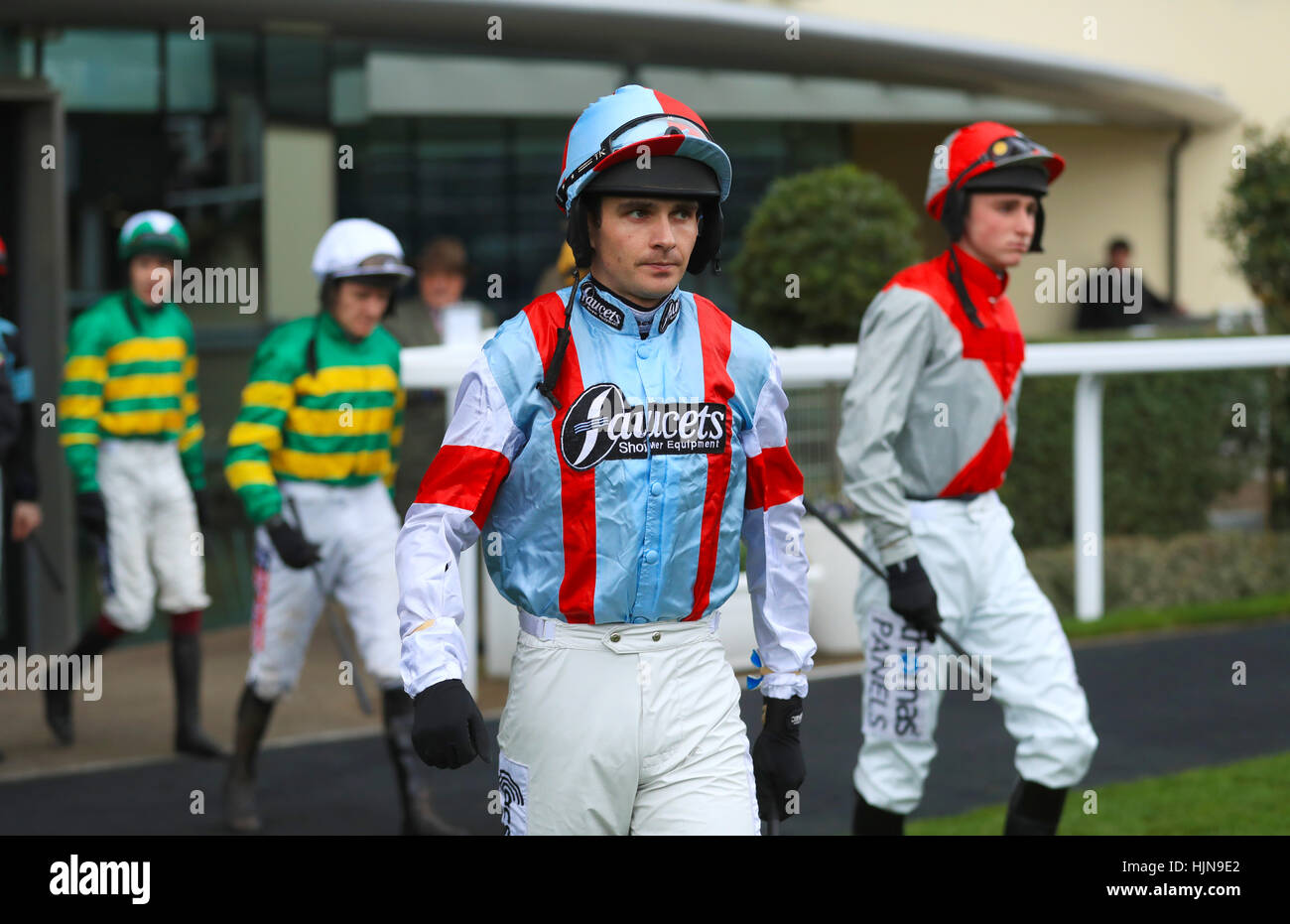 Jockey Liam Treadwell Stockfoto