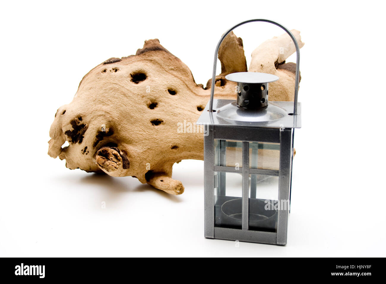 Wurzel, Laterne, Glasplatte, Objekt, Haushalt, Holz, Wurzel, Laterne, Dekoration, Stockfoto