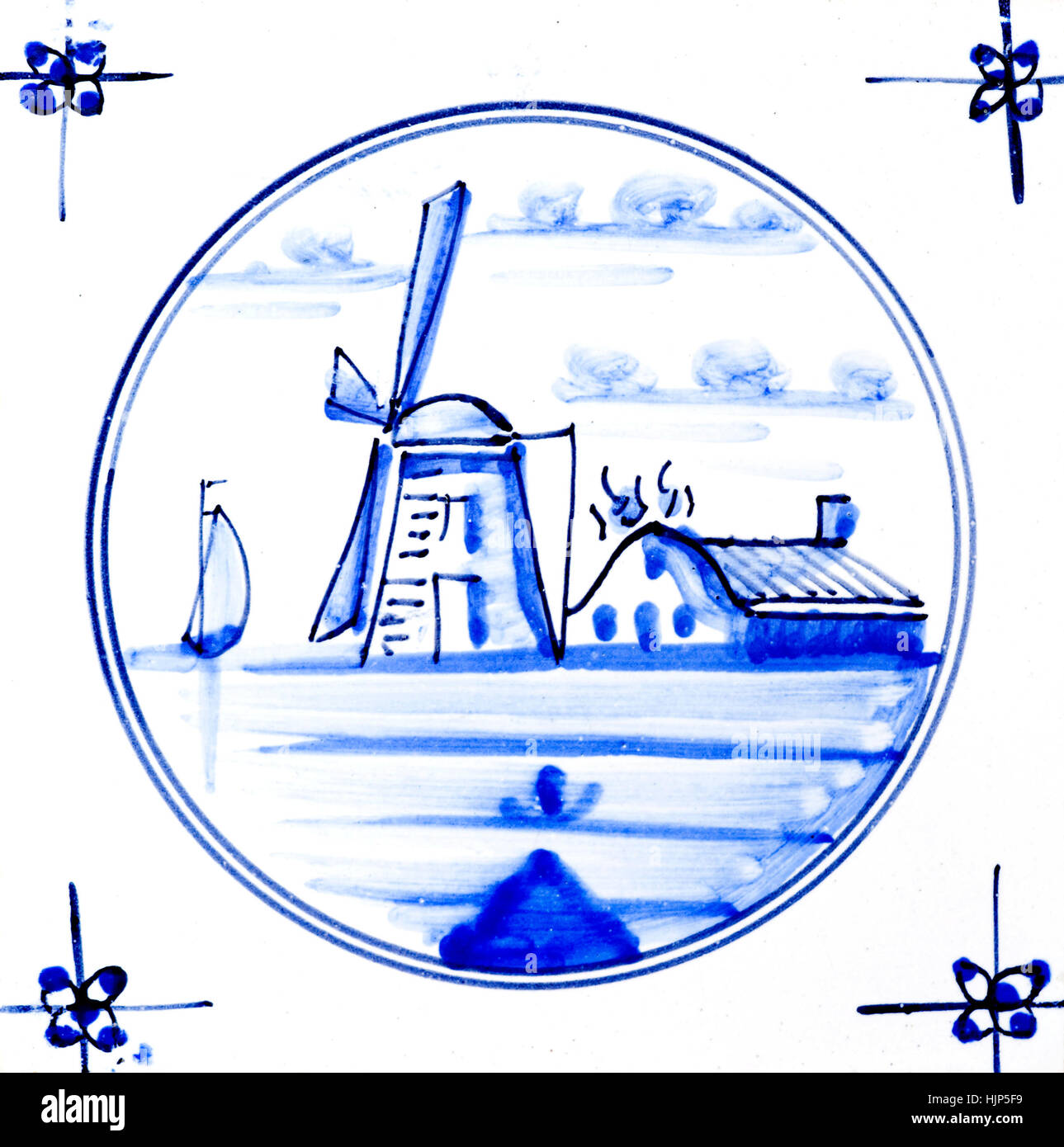 blau, historisch, Kunst, Kultur, Farbe, Antiquität, Holland, Niederlande, Stockfoto