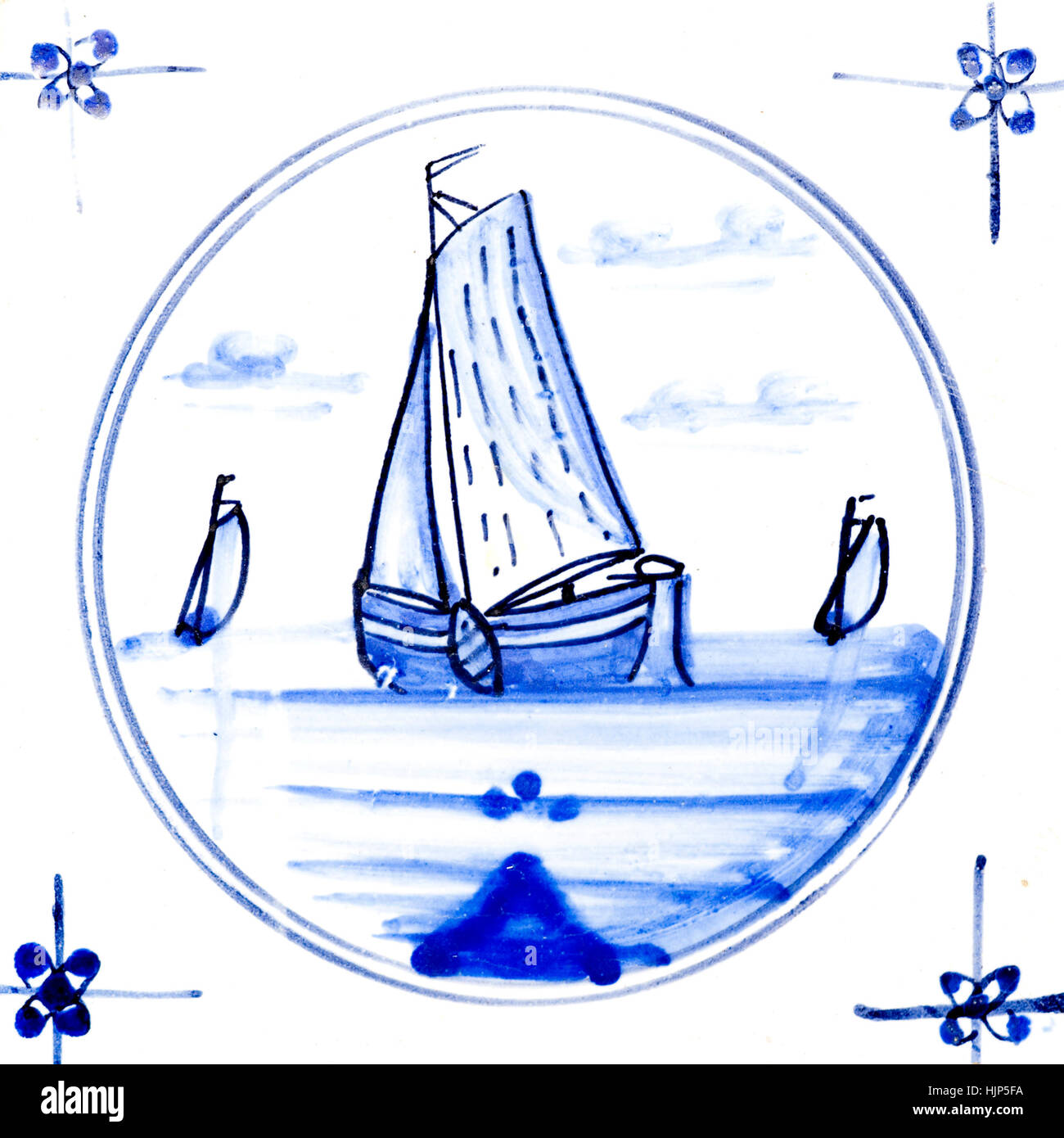 blau, historisch, Kunst, Kultur, Farbe, Antiquität, Holland, Niederlande, Stockfoto