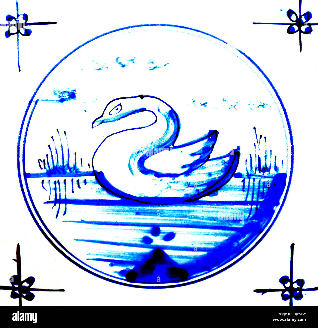 blau, historisch, Kunst, Kultur, Farbe, Antiquität, Holland, Niederlande, Stockfoto