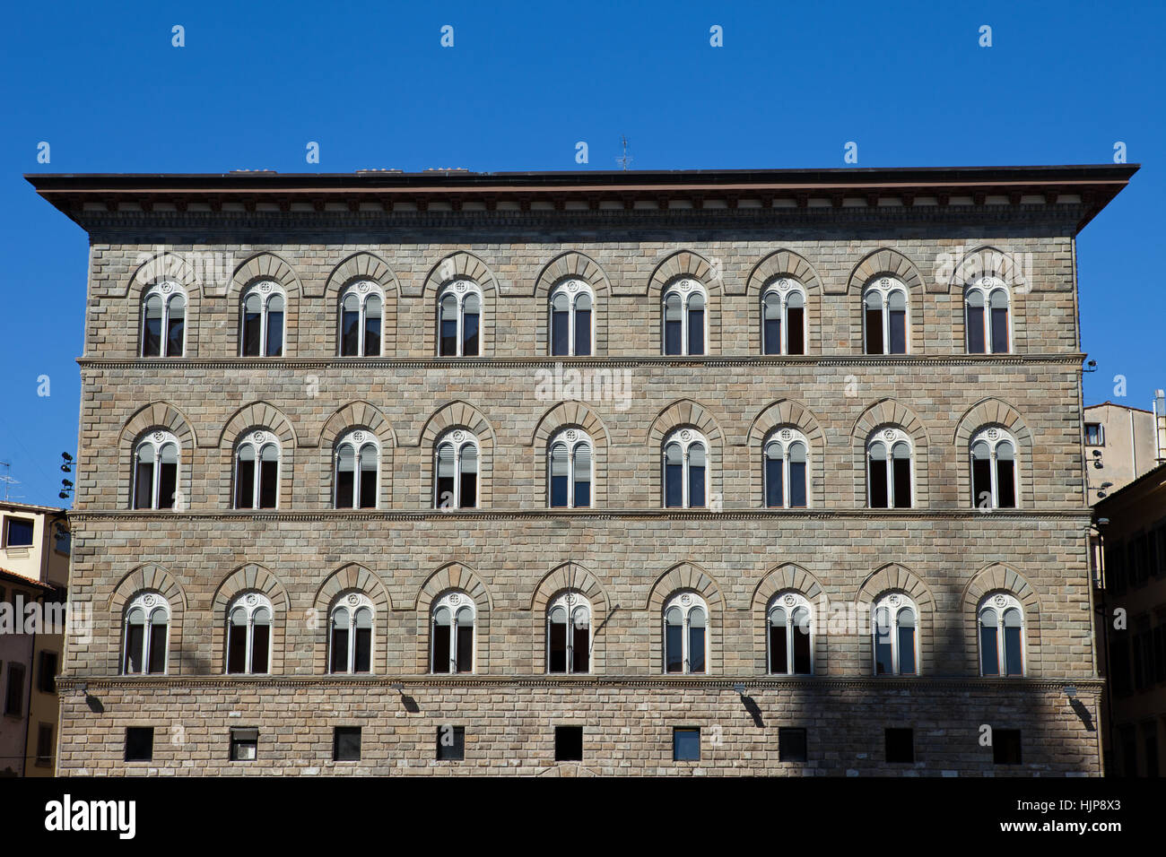 Florenz, Piazza, blau, Ort, Stadt, Bogen, Toskana, quadratisch, Fassade, Stil Stockfoto