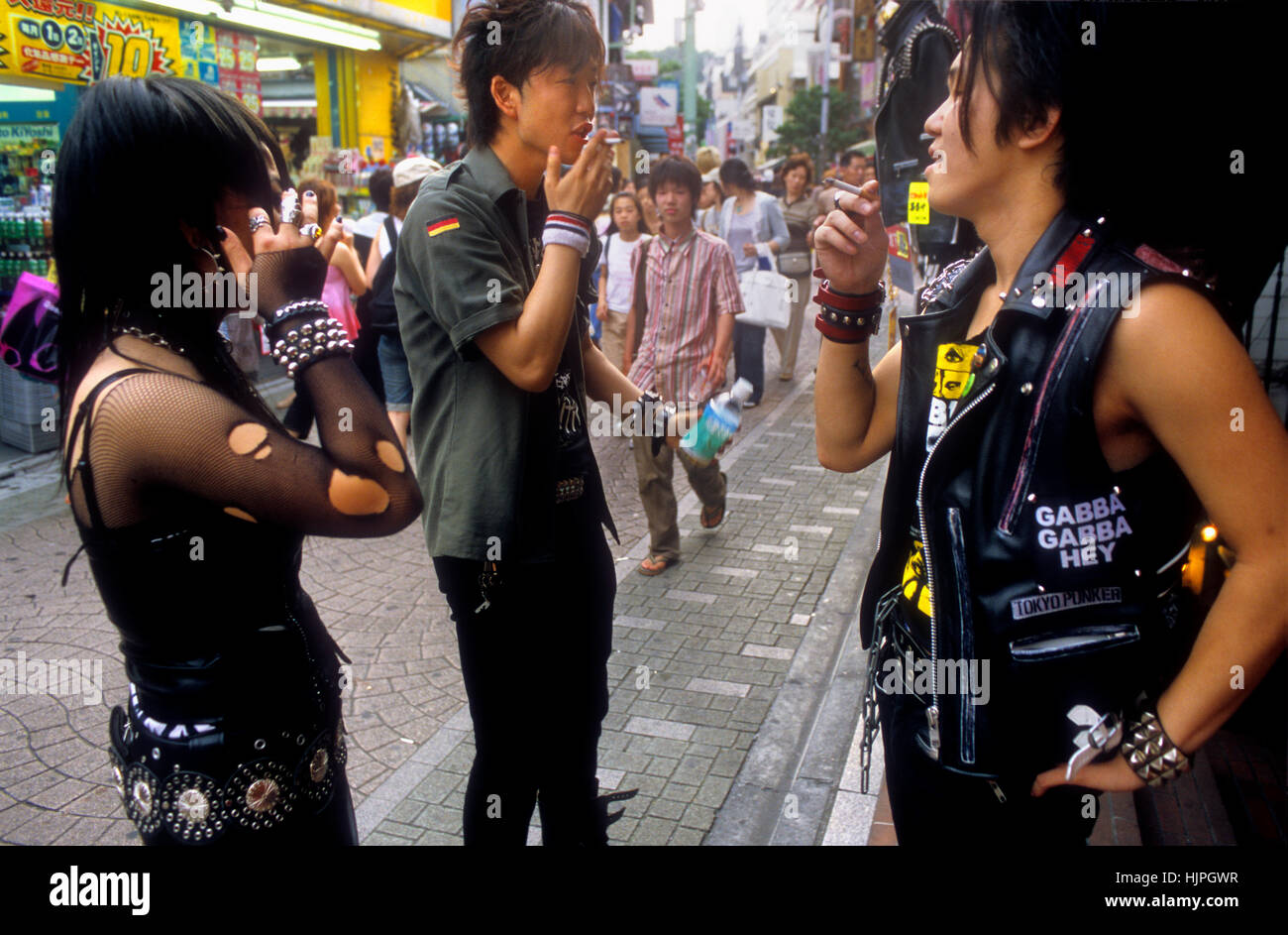 Junge, "Punk-Leute" in Takeshita Dori.Tokyo, Japan, Asien Stockfoto