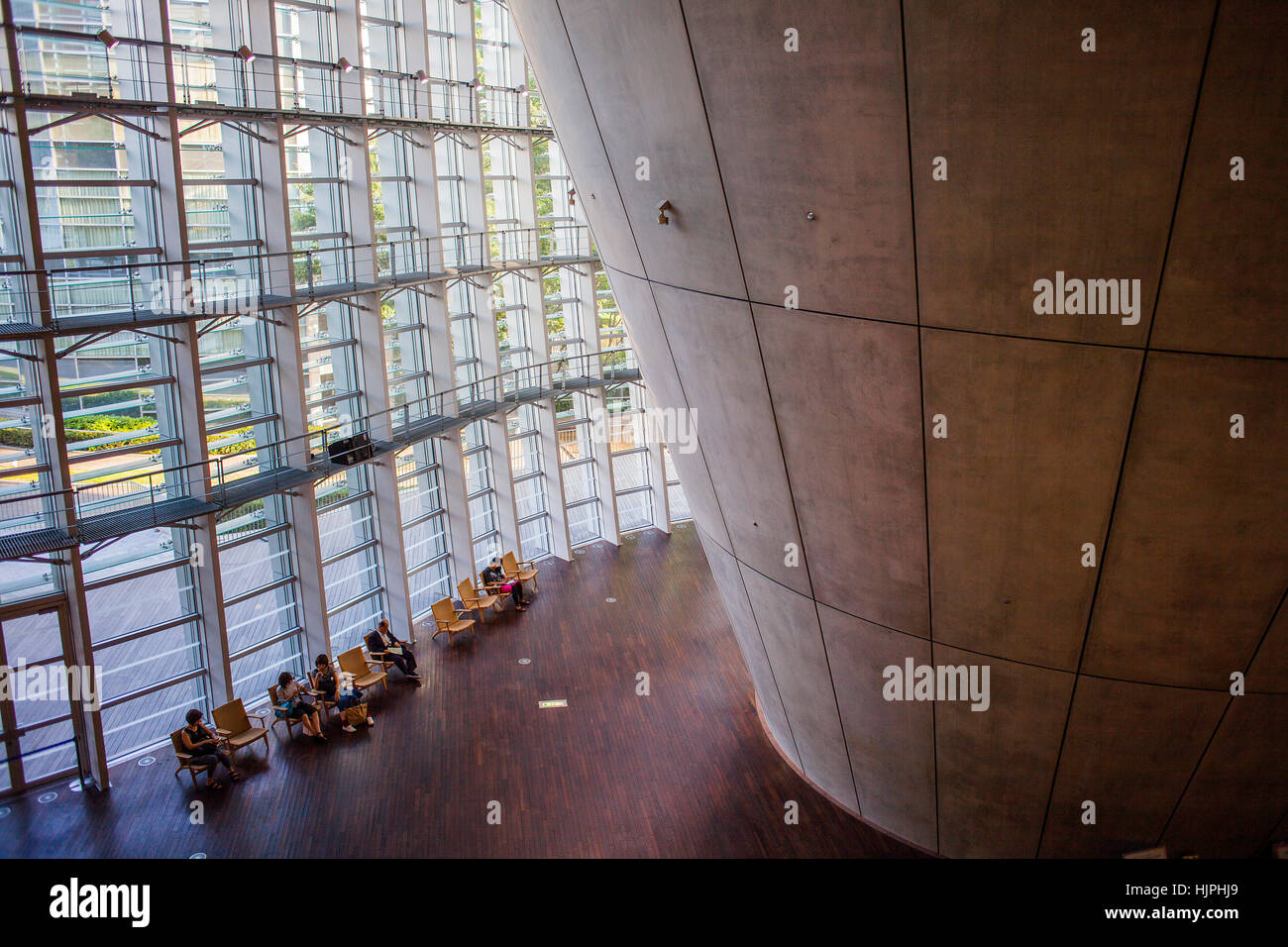 Innenraum des National Art Center, Tokyo, Japan Stockfoto