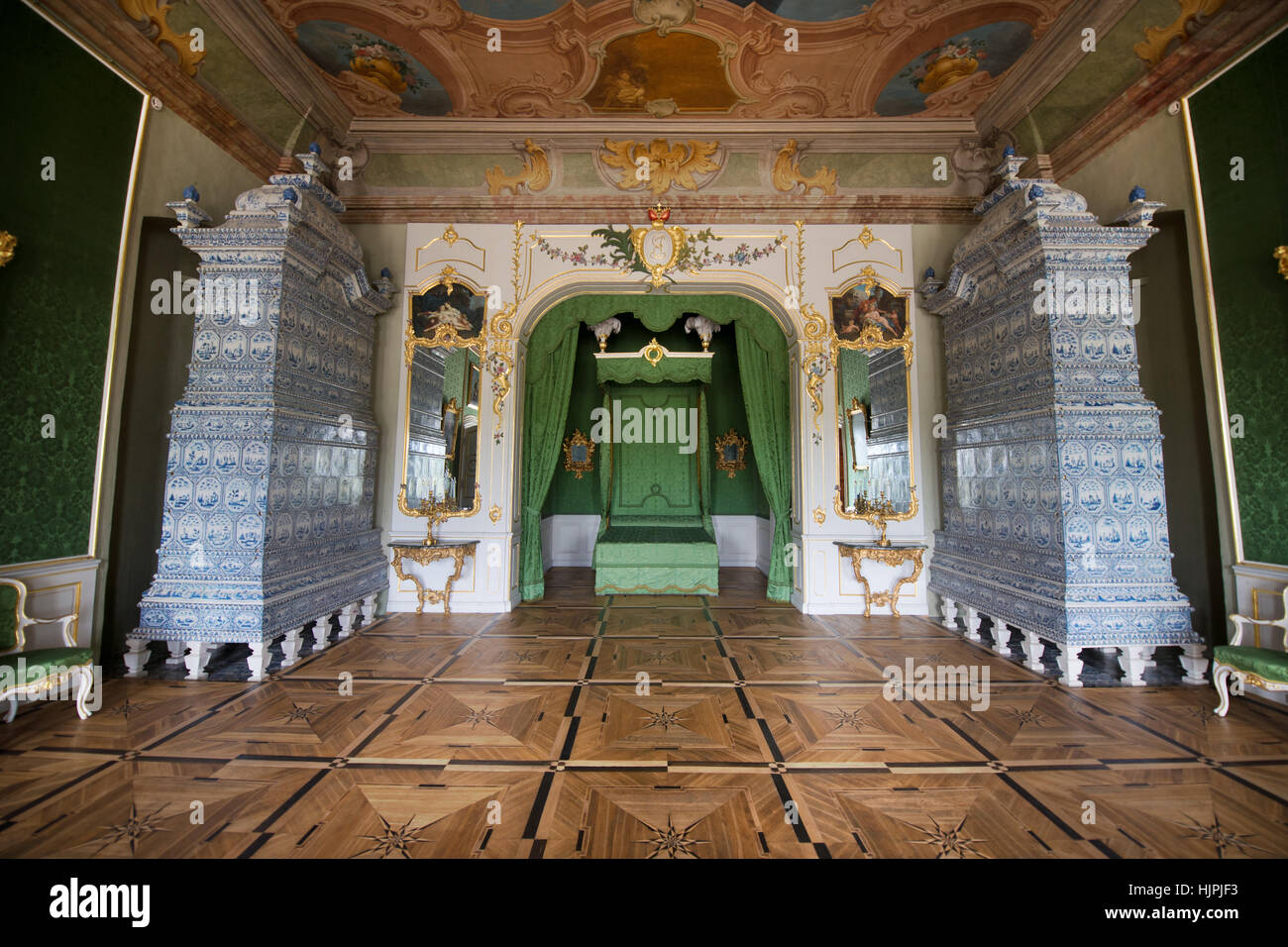 Herzogss schlafen Kammern am Schloss Rundale, Pilsrundāle, Lettland Stockfoto