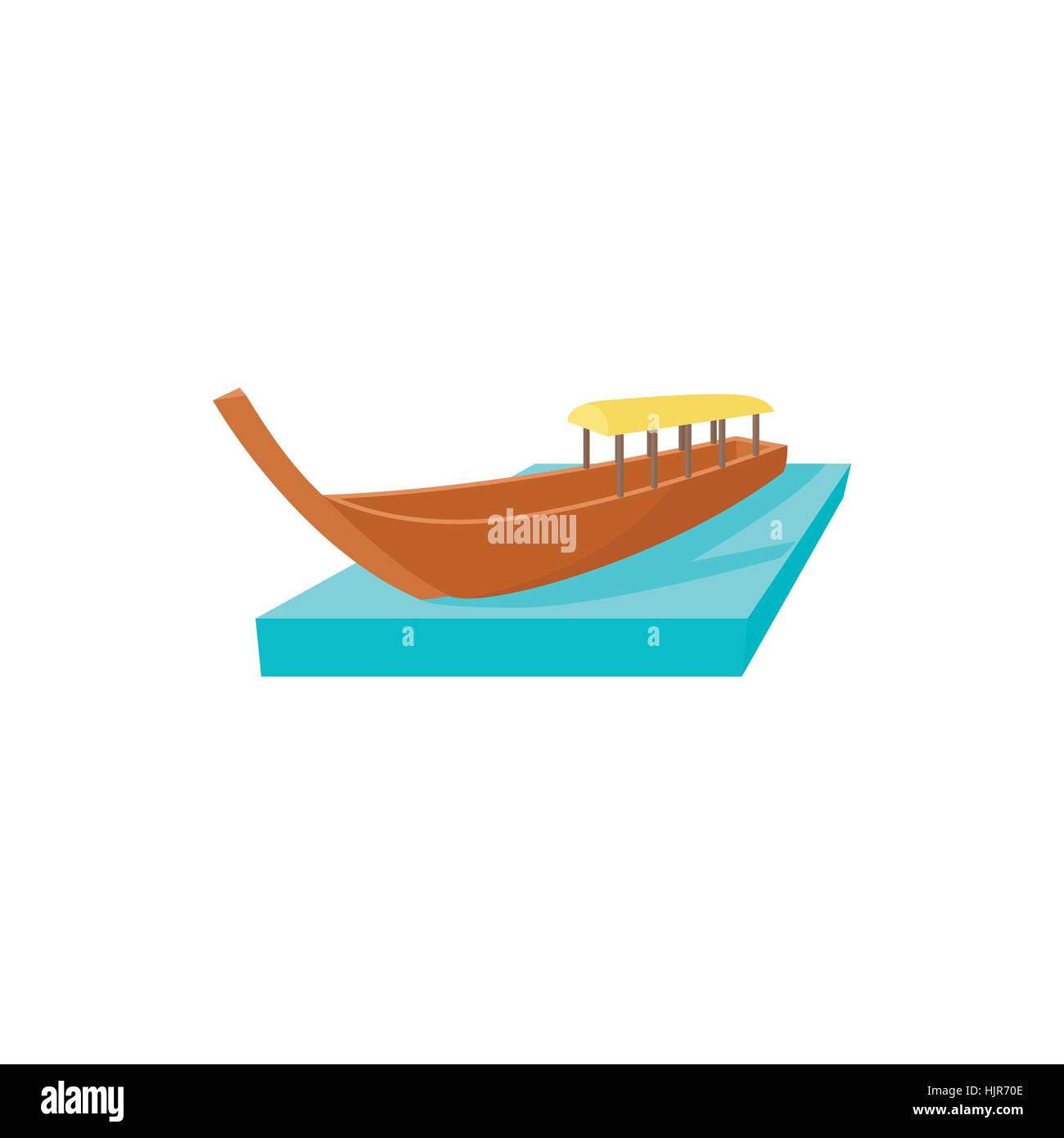 Boot-Symbol im Cartoon-Stil auf einem weißen Hintergrund Stock Vektor