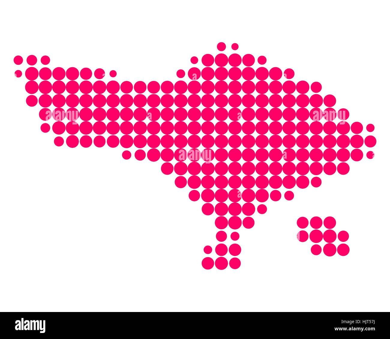 Karte von bali Stockfoto