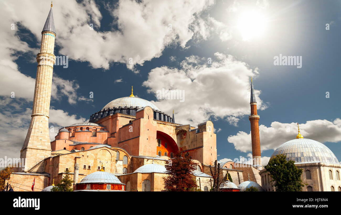 Hagia Sophia in Istanbul. Die Welt berühmten Denkmal der byzantinischen Architektur. Stockfoto
