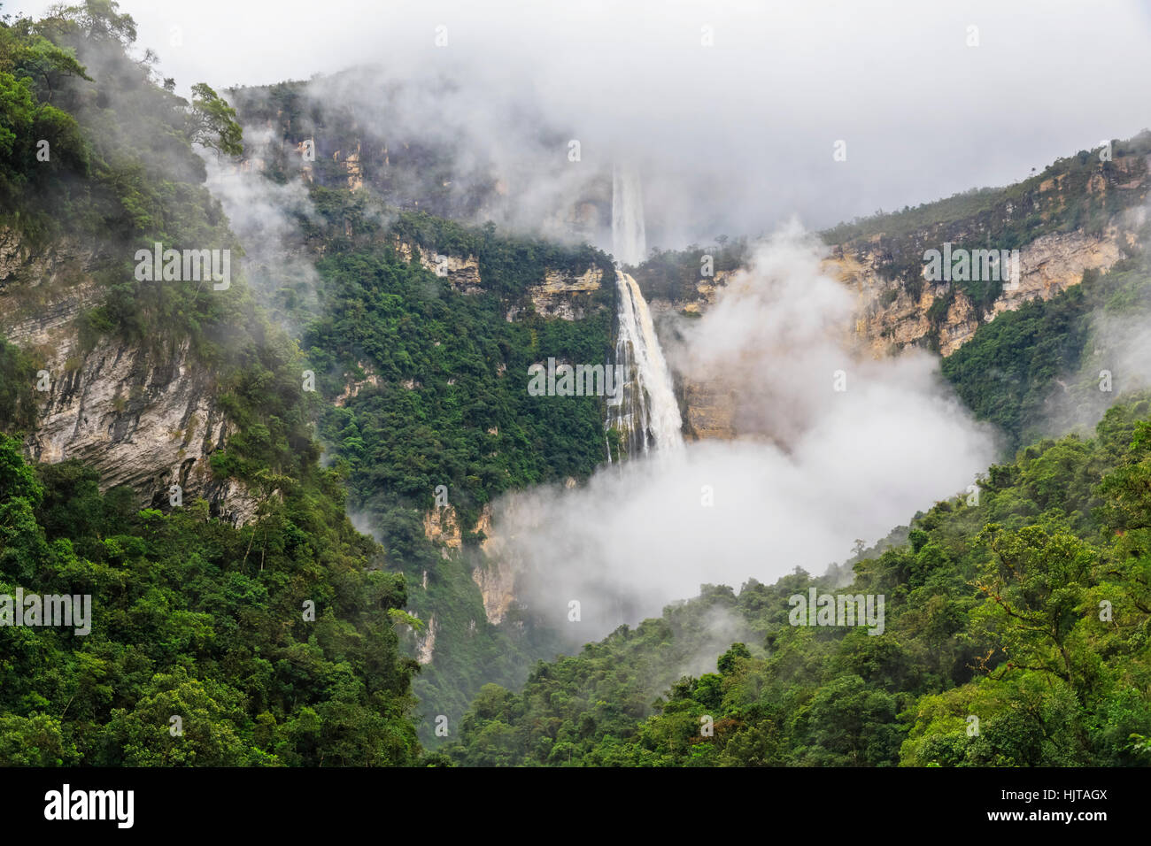 Peru, Amazonas Region, Cocachimba, Gocta Wasserfall Stockfoto