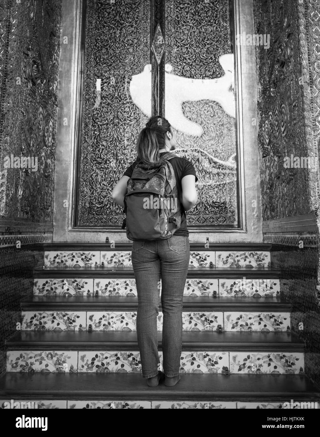 Frau Reisender Thailand Destination Kulturbegriff Stockfoto