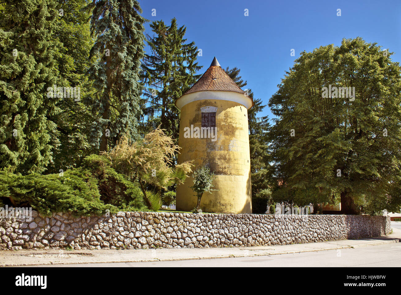 Stadt von Vrbovec historischen Park Tower, Kroatien Stockfoto
