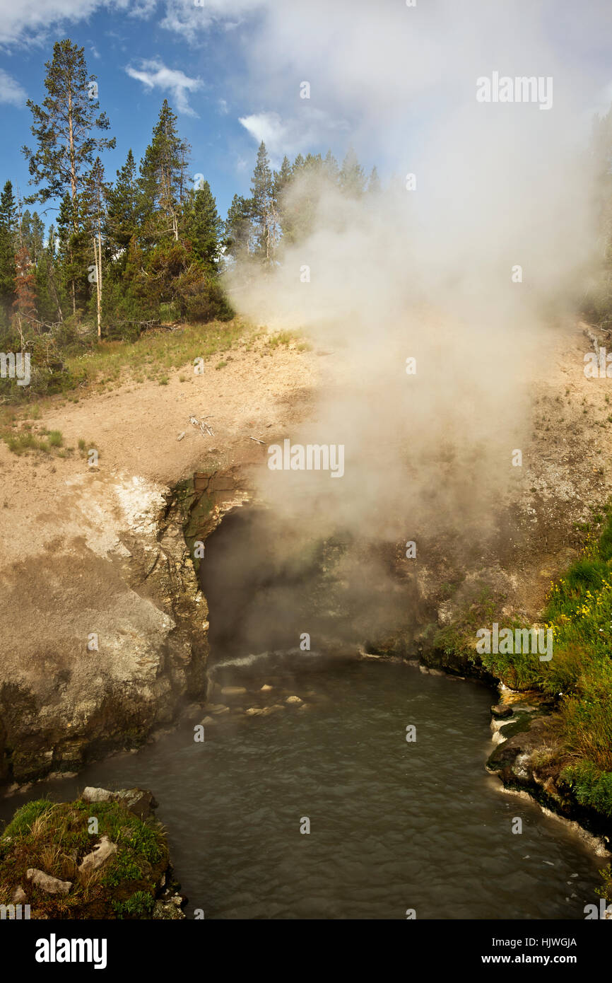 WY02178-00... WYOMING - Drachen Mund Frühjahr im thermischen Bereich Schlamm Vulkan im Yellowstone National Park. Stockfoto