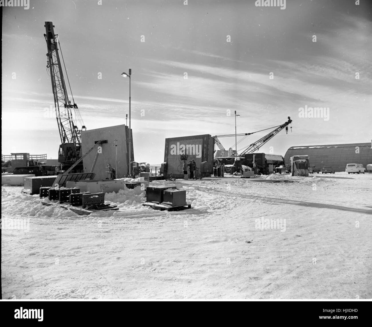 Diese Bildersammlung dokumentiert die kritischen Konstruktions-, Test- und Startphasen der Atlas-Rakete. Die Fotografien zeigen wichtige Fortschritte in der US-amerikanischen Raketenabwehr während des Kalten Krieges. Repositorium: San Diego Air and Space Museum. Stockfoto