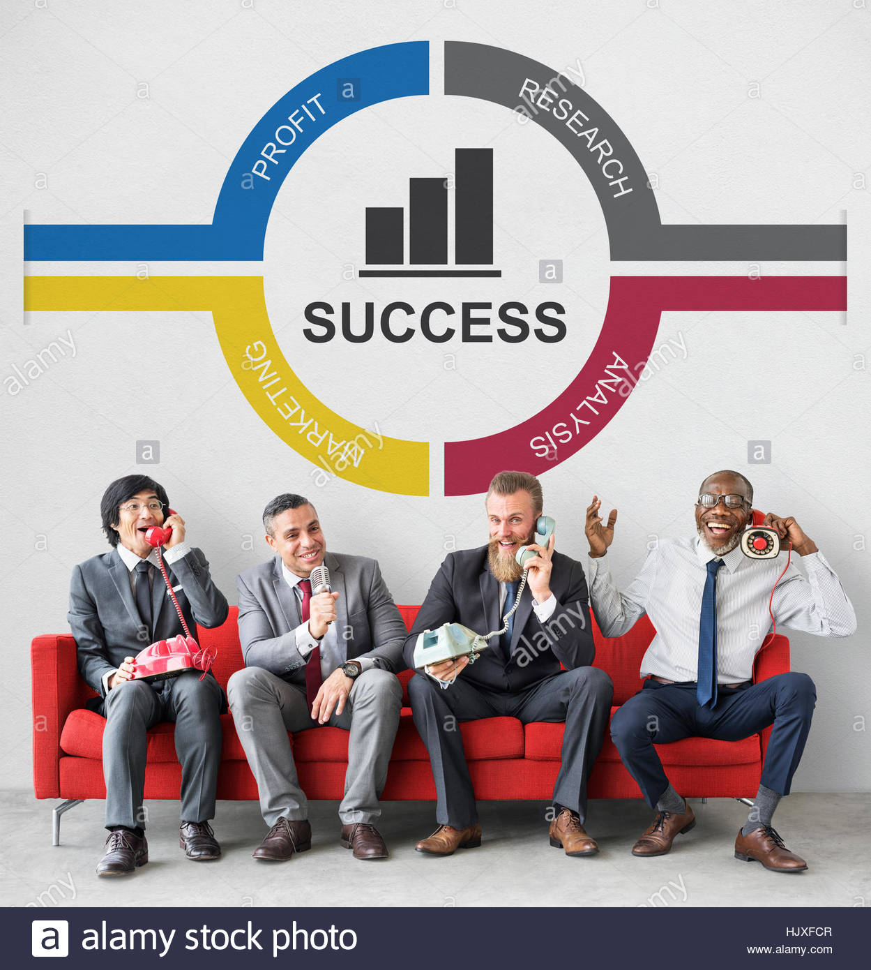 Erfolg-Diagramm-Prozesse Kreis-Konzept Stockfoto