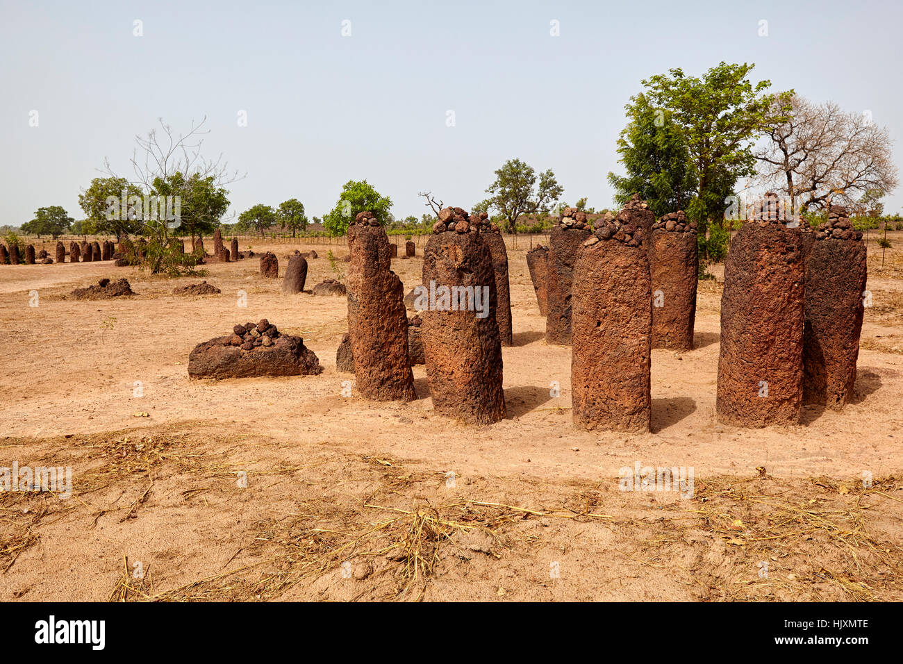 Wassu Stone Circles, UNESCO World Heritage Site, Gambia, Südafrika Stockfoto