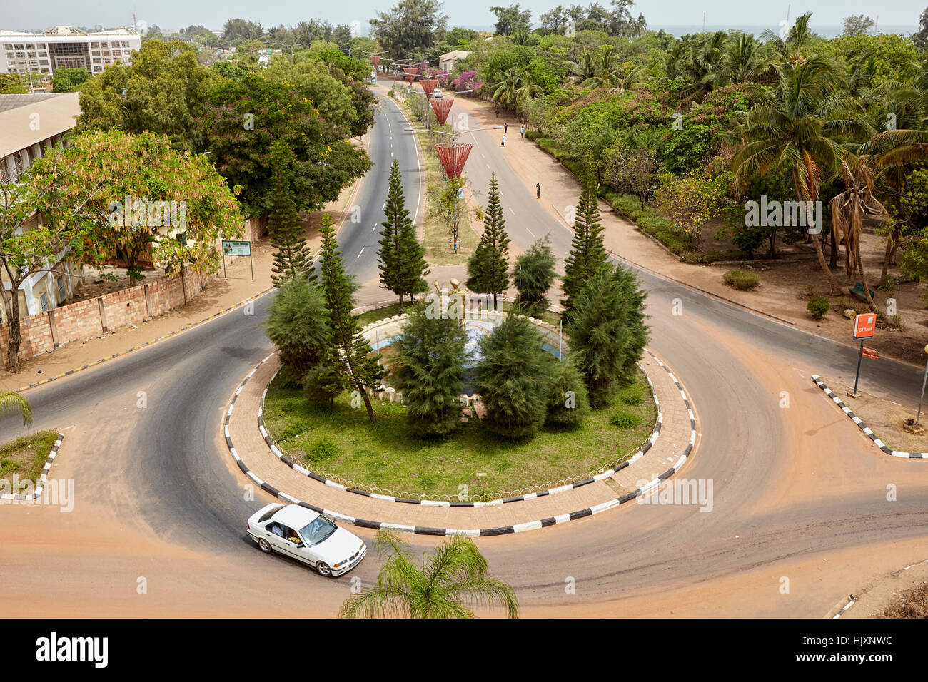 Serrakunda Autobahn, Banjul, Gambia Stockfoto