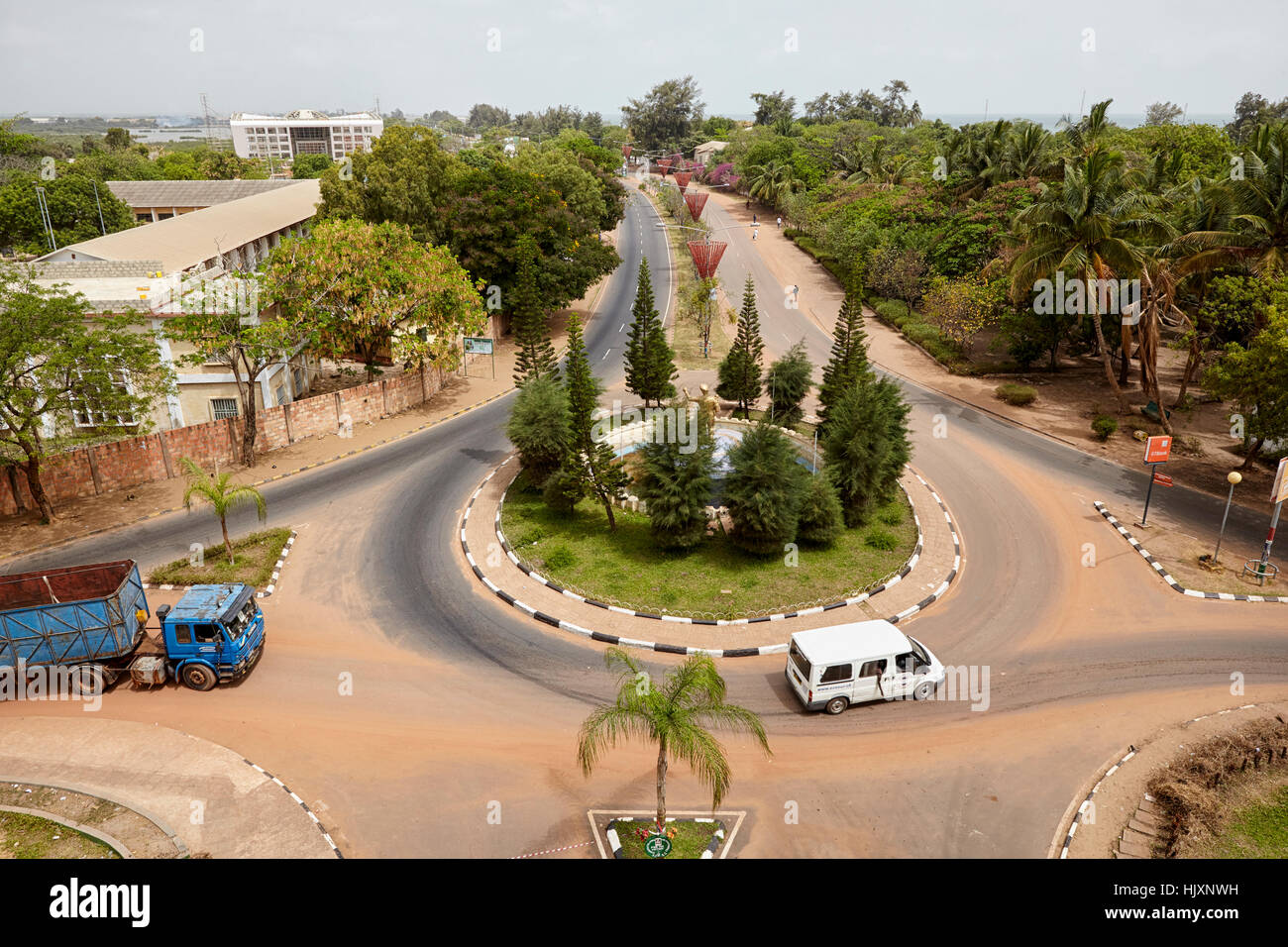 Serrakunda Autobahn, Banjul, Gambia Stockfoto