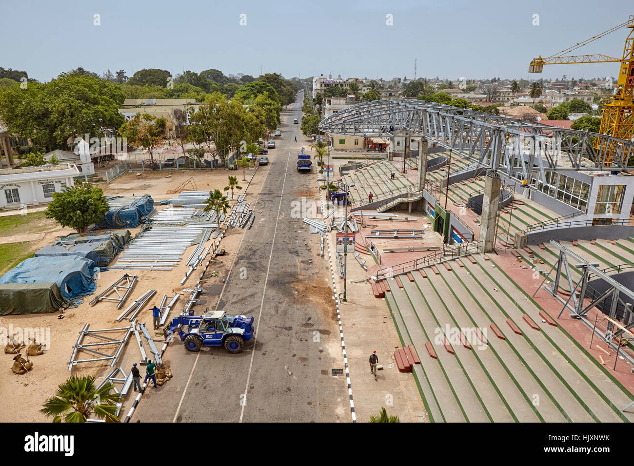Bau vom 22. Juli Pavillon, Unabhängigkeit Drive, Banjul, Gambia Stockfoto