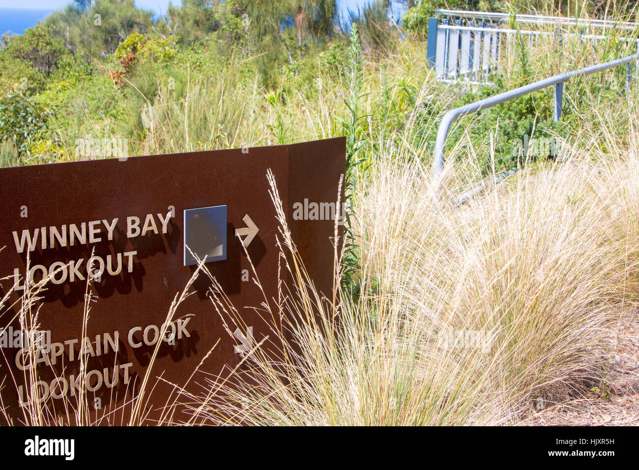 WINNEY Bay und Captain Cook Lookout Punkte, zentralen Küste von New South Wales, Australien Stockfoto