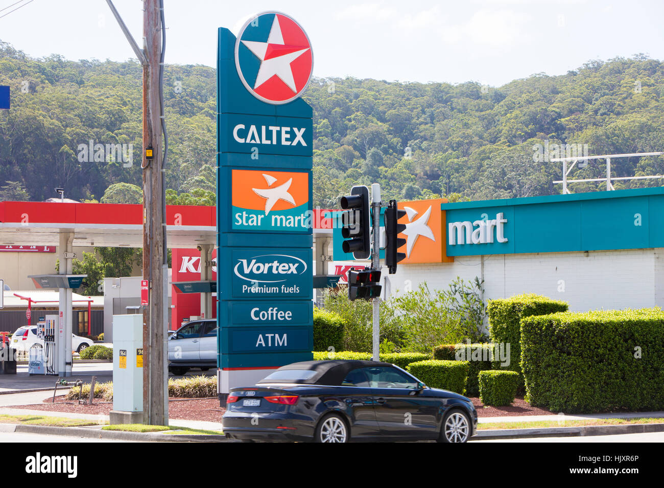 Australische Caltex Benzin Tankstelle in New South Wales, Australien Stockfoto