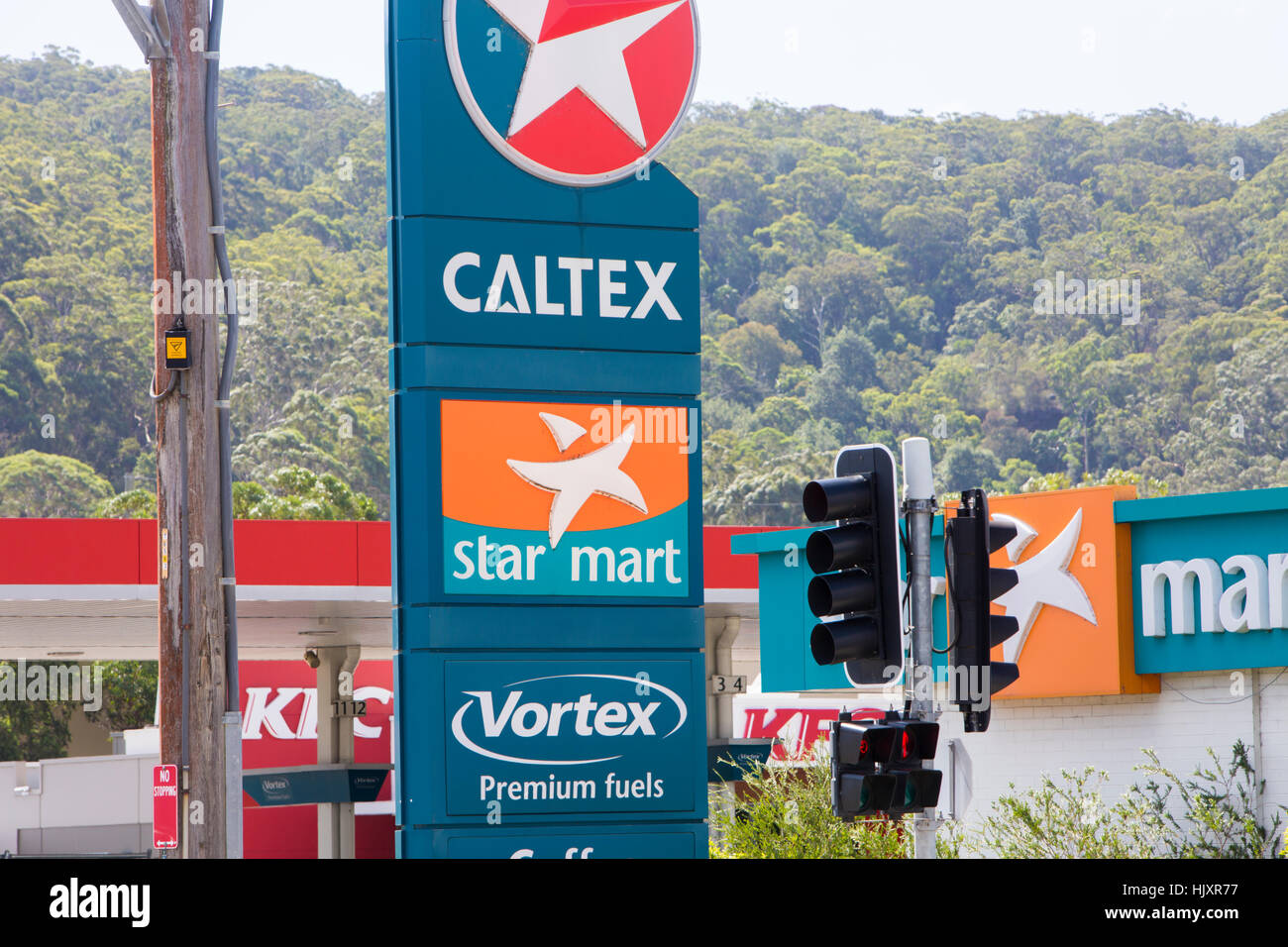 Australische Caltex Benzin Tankstelle in New South Wales, Australien Stockfoto