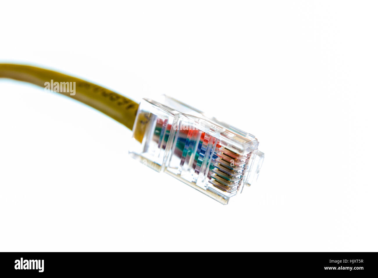Kategorie 5 Ethernet-Netzwerkanschluss Stockfoto