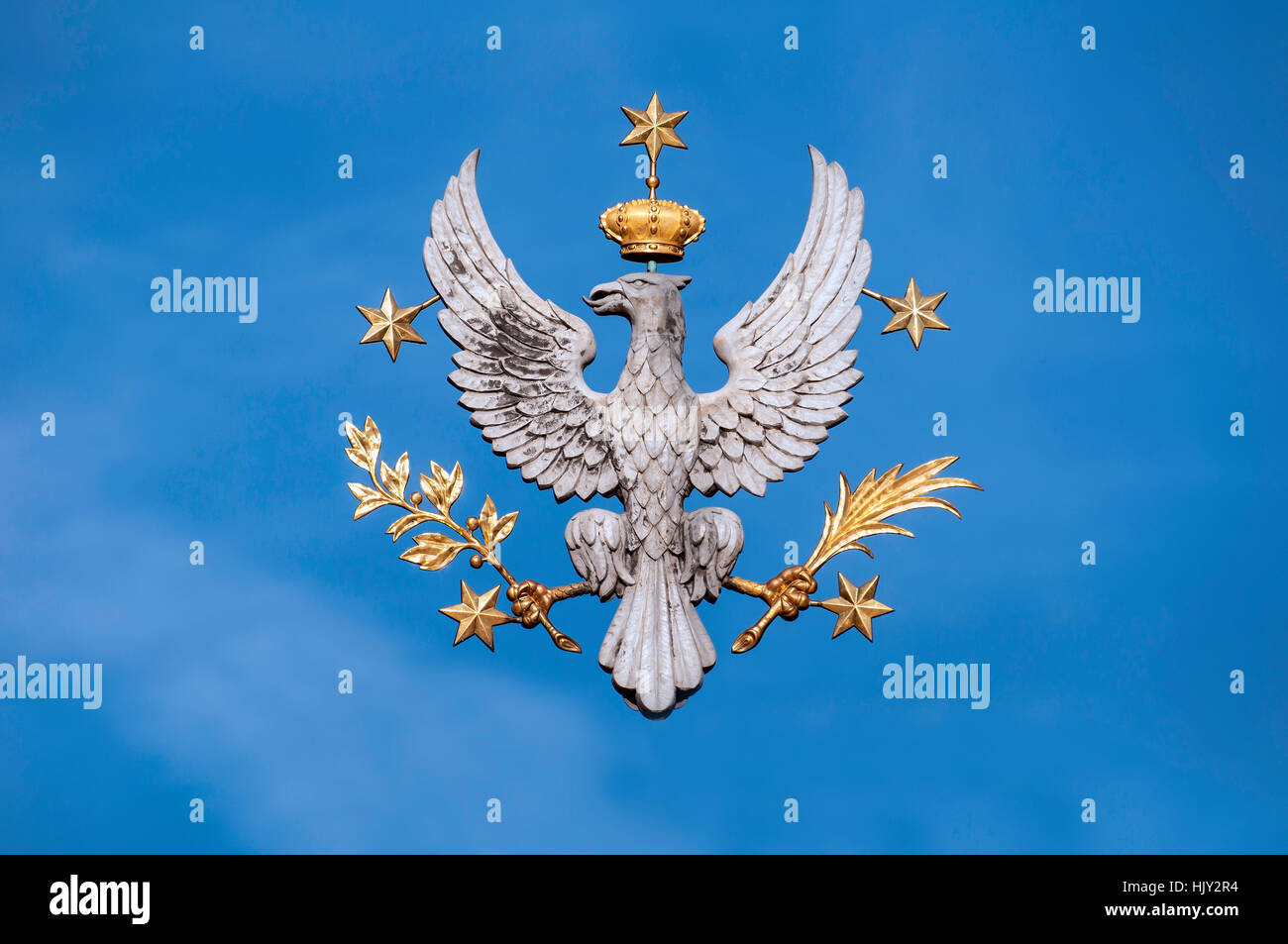 Emblem, Golden, Adler, Polen, national, stolz, patriotische, Piktogramm, Symbol, Stockfoto