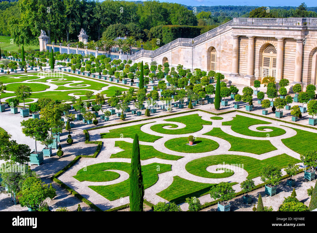 Orangerie des Schloss Versailles, Frankreich Stockfoto